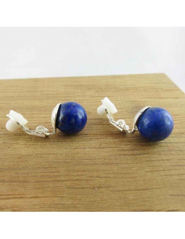 Boucle d'oreille clip Lapis Lazuli