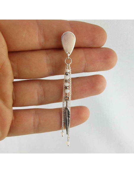 Boucles d'oreilles à clip Bali argentées 