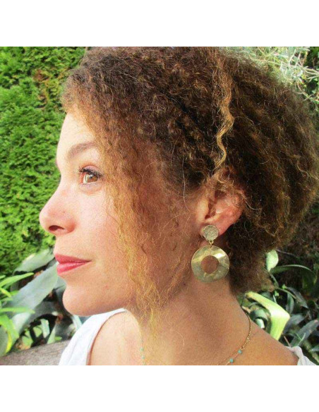 Boucle d'oreille creole plaqué or