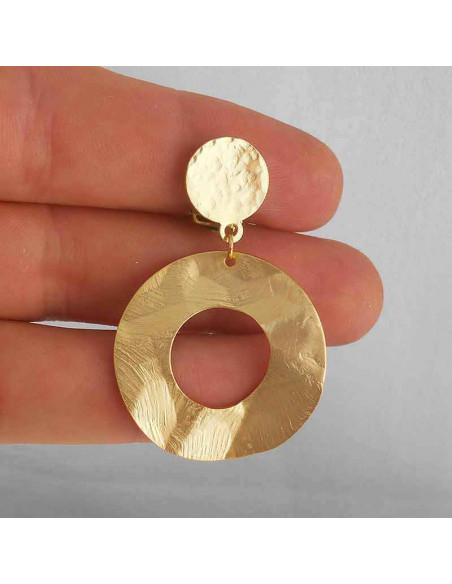 Boucle d'oreille creole plaqué or