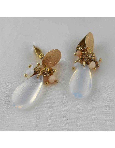 Boucle d'oreille clip plaqué or Senorita