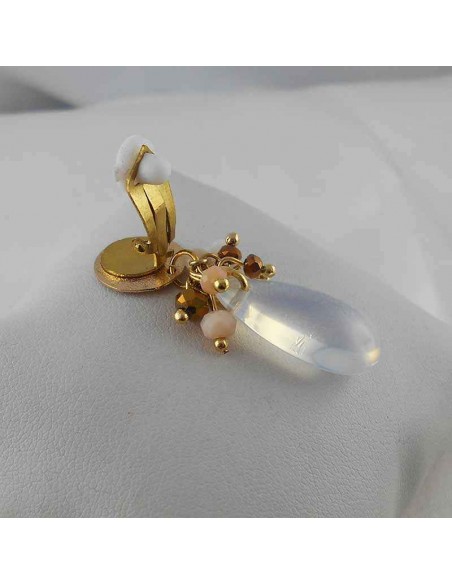 Boucle d'oreille clip plaqué or Senorita