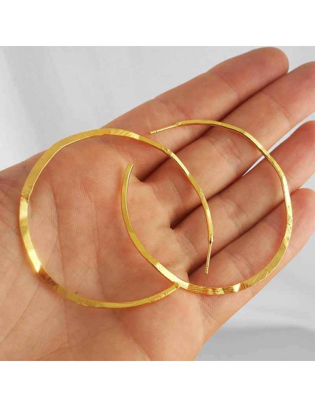 boucles d'oreilles créole plaqué or