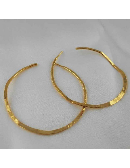 boucles d'oreilles créole plaqué or