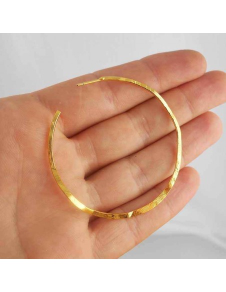 boucles d'oreilles créole plaqué or