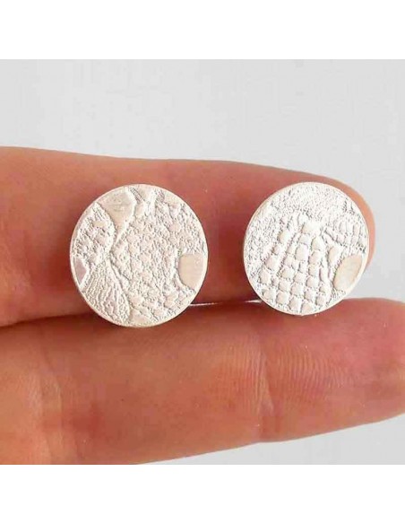 boucle d'oreille clip argent court