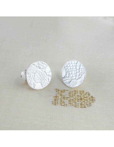 boucle d'oreille clip argent court 2