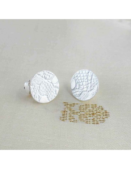 boucle d'oreille clip argent court