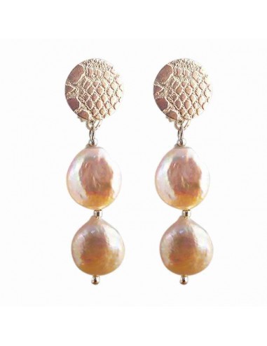 Boucles D'oreilles Perles Avec Clip Chaîne Courte - Argenté - 10 Mm - Longueur 45 Cm - Design élégant Pour Femme
