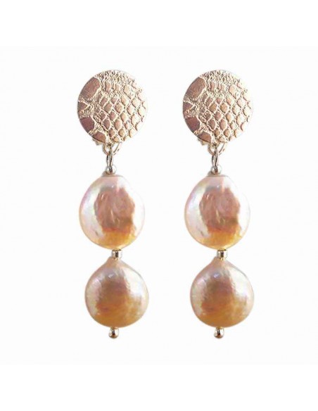 Boucles d'oreilles clips argent perle d'eau douce