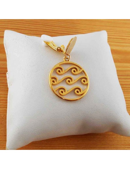boucle d'oreille clip waves