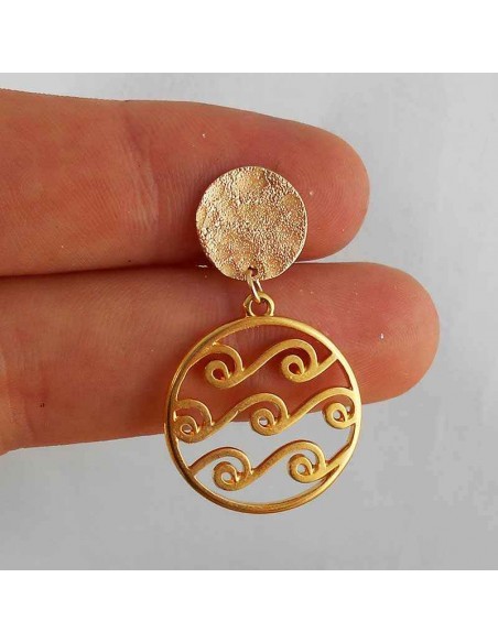 boucle d'oreille clip waves