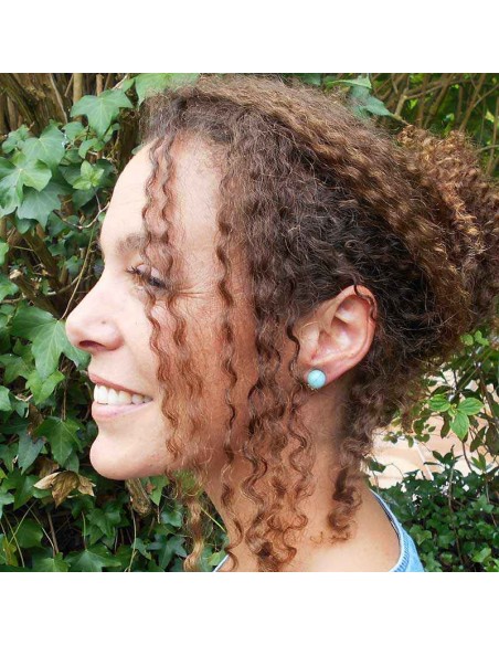 Boucle d'oreille clip pierre