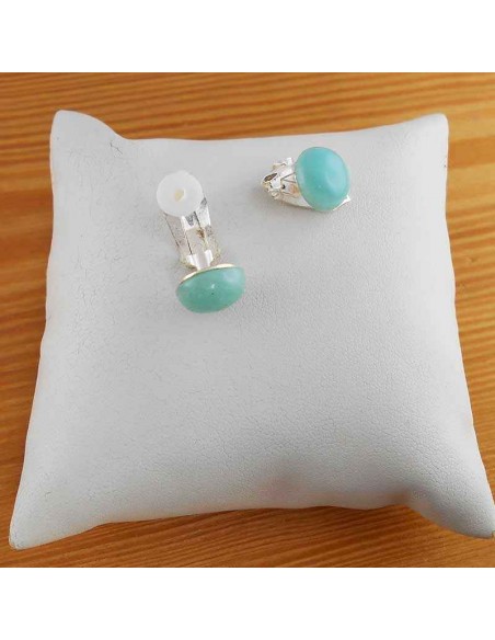 Boucle d'oreille clip pierre