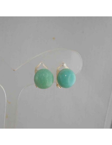 Boucle d'oreille clip pierre