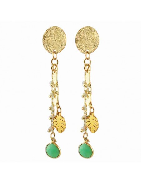 Boucle d'oreille clip onyx