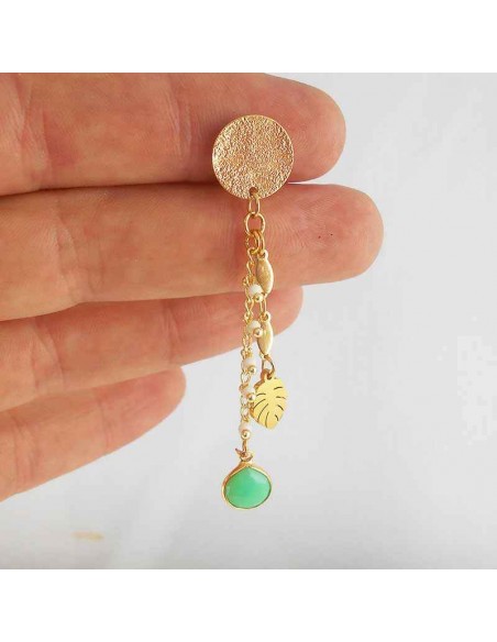 Boucle d'oreille clip onyx