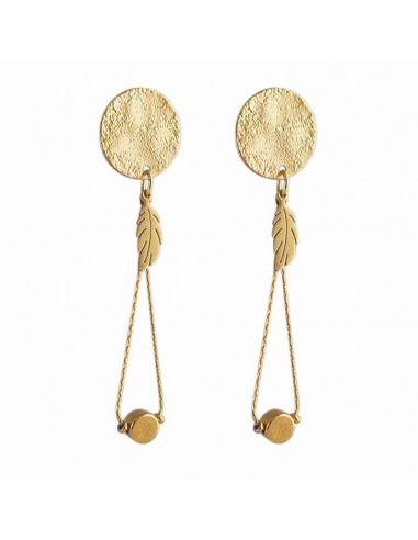 Boucles d'oreilles clips pendantes or