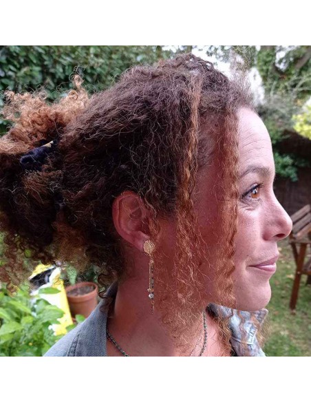 boucles d'oreilles clips pendantes