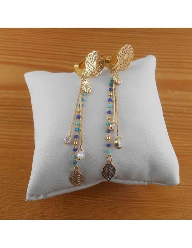 boucles d'oreilles clips pendantes