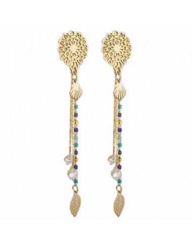 boucles d'oreilles clips pendantes