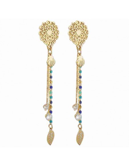 boucles d'oreilles clips pendantes