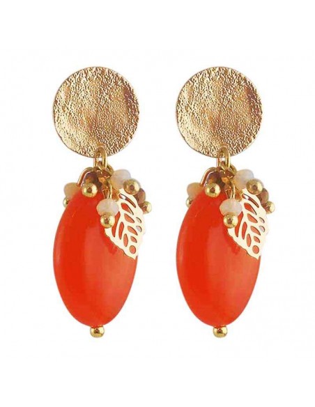 Boucle d'oreille clip Senorita orange