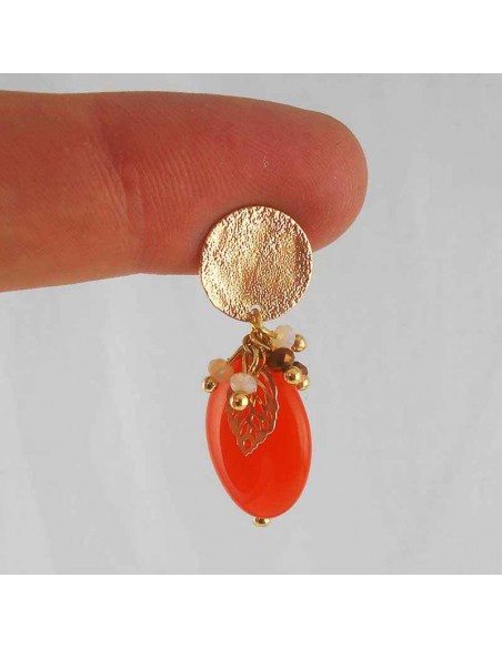 Boucle d'oreille clip Senorita orange