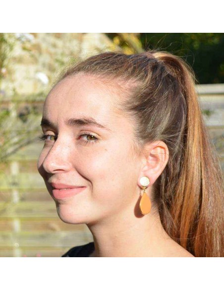 Boucle d'oreille clip goutte 24 k gold filled