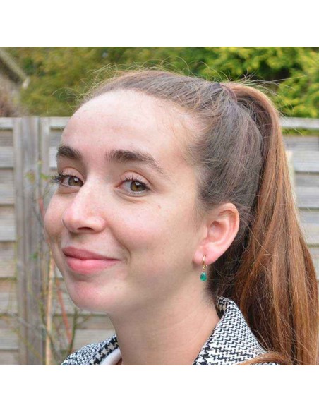 Boucles d'oreilles clips Onyx vert