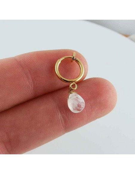 Boucles d'oreilles clips Onyx vert