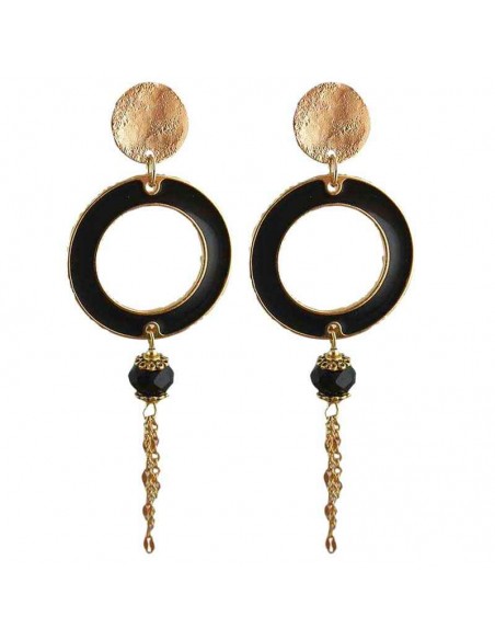 Boucle d'oreille à clip noir