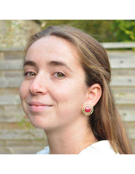 Boucle d'oreille à clip rétro