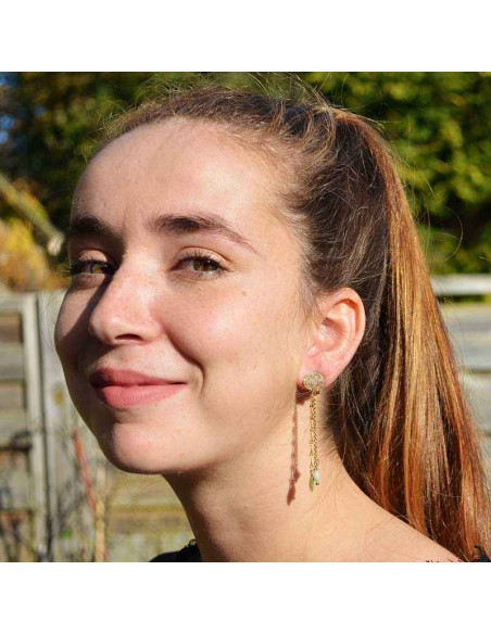 Boucles d'oreilles à clips Pierre de lune