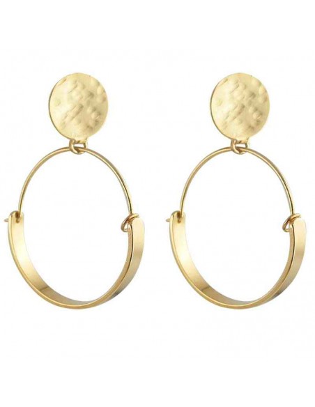 Boucle d'oreille clip créole plaqué or