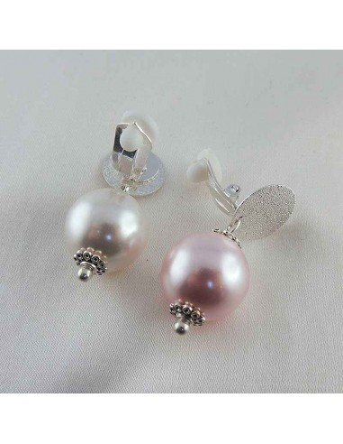 Boucle d'oreille clip Swarovski Nacrée