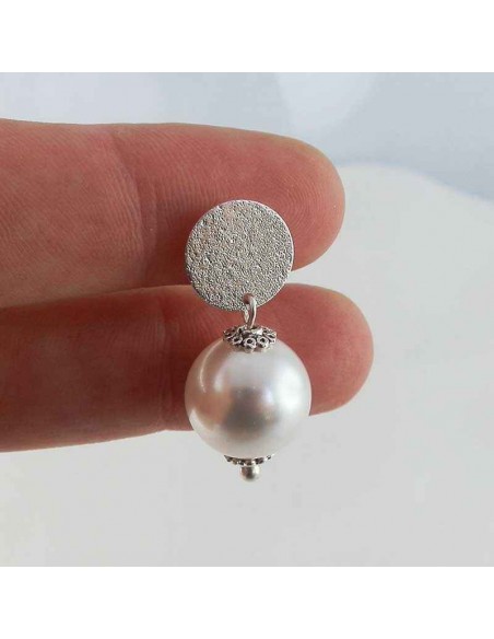 Boucle d'oreille clip Swarovski Nacrée