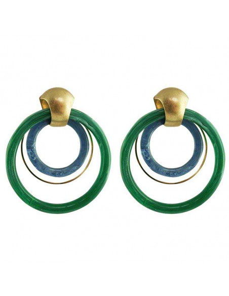 Boucle d'oreille clip résine