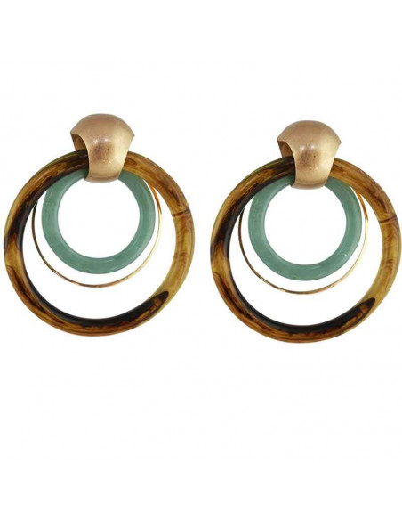 Boucle d'oreille clip résine