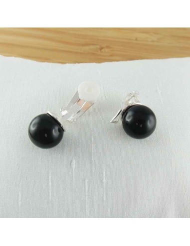 Boucles d'oreilles clips boule Swarovski 2