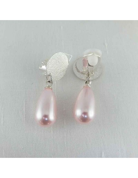 Boucle d'oreille clip Swarovski rose