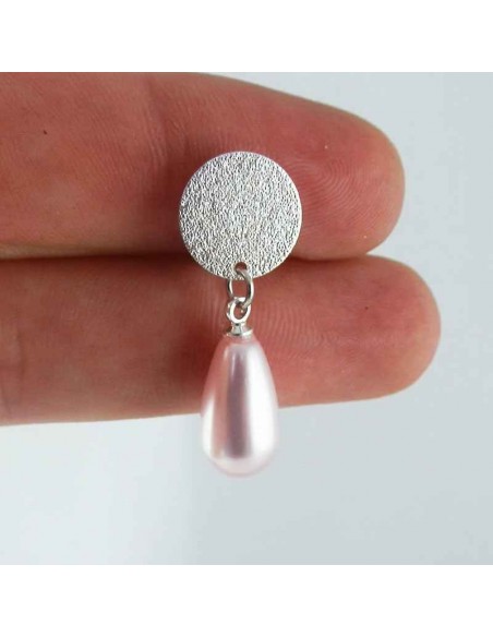 Boucle d'oreille clip Swarovski rose