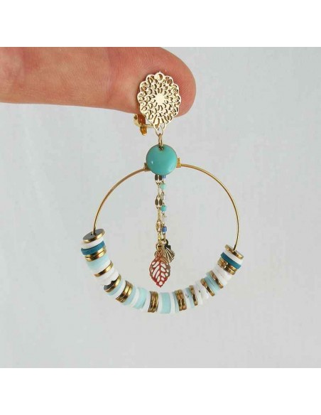 Boucles d'oreilles clips vahiné