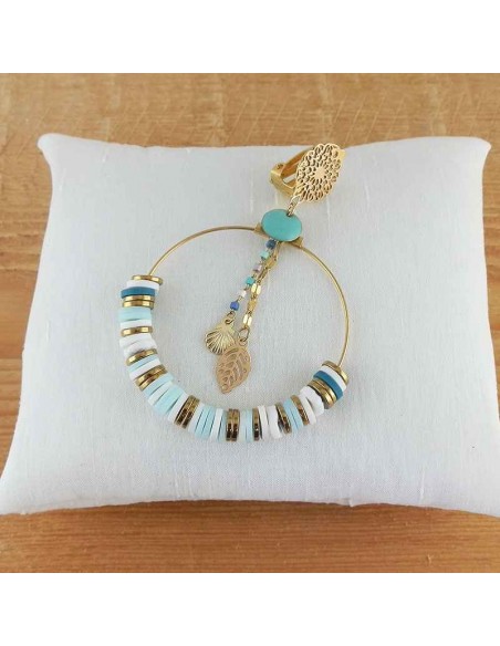 Boucles d'oreilles clips vahiné