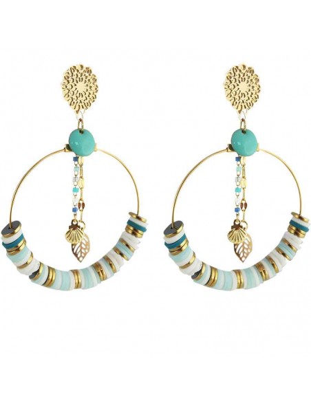 Boucles d'oreilles clips vahiné