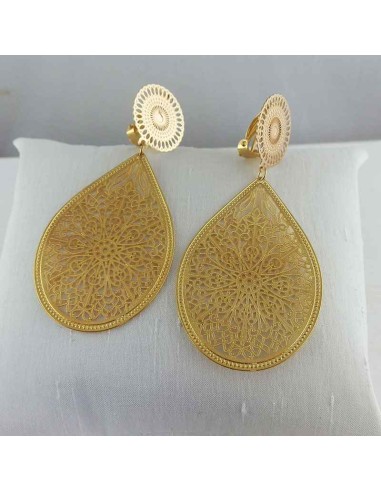 boucle d'oreille clip Fès Doré 2
