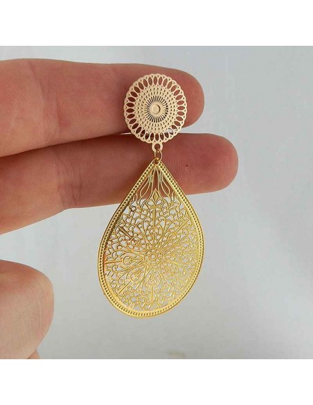 boucle d'oreille clip Fès Doré