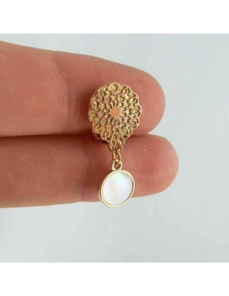 Boucles d'oreilles clips nacre