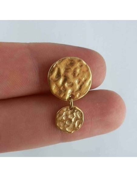 Boucle d'oreille clip martelé