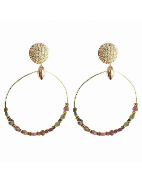 Boucle d'oreille clip tourmaline